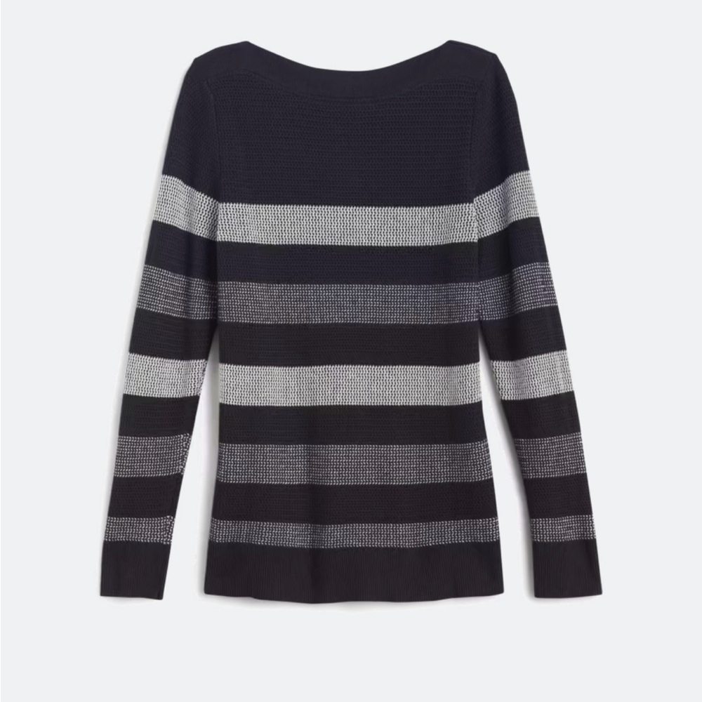 Striped Navy and Gray Sweater